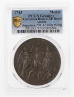 Austria. Bronze Medal, 1743. PCGS graded XF Detail (Corrosion Removed)