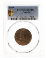 Canada. Cent, 1909. PCGS graded MS64 BN