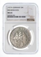 Germany. 5 Reichsmarks, 1927-A. NGC graded MS65