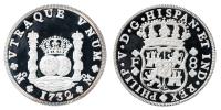 Mexico. 1987. Dos Mundos Grande. Special Piefort Edition. 10 ozt of .999 Fine Silver. Choice Brilliant Proof