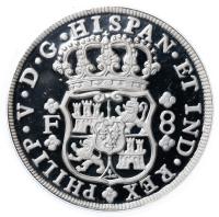 Mexico. 5 Ounces (8 Reales, 1732), 1987. Choice Brilliant Proof