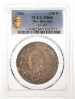 New Hebrides. 100 Francs, 1966. PCGS graded MS66