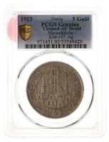 Poland: Danzig. 5 Gulden, 1923. PCGS graded About Unc Detail (Cleaned)