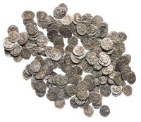 Russia. Lot of Silver Wire Money Kopecks, ND (c.1400-1700). Fine or better