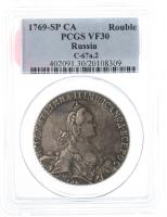Russia. Ruble, 1769 ????////. PCGS graded VF30