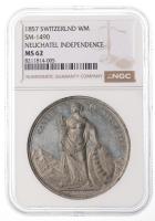 Switzerland: Neuch&Atilde;&cent;tel/Neuenburg. Medal, 1857. NGC graded MS62