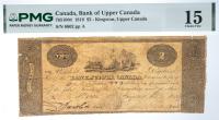 1819 $2 Canada, Bank Of Upper Canada, Kingston, Upper Canada. PMG graded Choice F 15