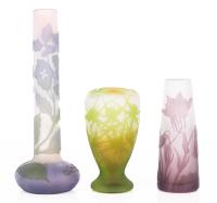 Three Superior Examples of &Atilde;&permil;mile Gall&Atilde;&uml; Art Glass. Beautiful Work Embracing the Art Nouveau Designs he Championed