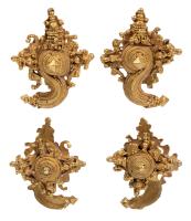 Eastern Javanese, Indonesia, 14th to 15th Century, 22K Yellow Gold, Conch Shaped Ear Ornaments, Majapahit Period