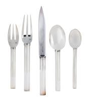 Herm&Atilde;&copy;s Puiforcat "Cannes" Sterling Silver Place Settings for 14. Consider the World's Finest in Design and Craftsmanship
