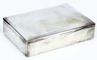Vintage Men's 800 Silver Jewelry/Trinket Box, Wood Lined
