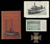 "The Deutschland Cross" Table Medal, Commemorating Submarine (the Deutschland) 1916 Surface in Chesapeake Bay, Only 30 M