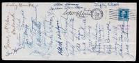 1932 Brooklyn Dodgers, 26 Team Signatures Including 7 Hall of Famers: Stengel, Carey, Hoyt, Vance, Lopez, Kelly & Wilson