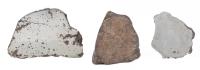 Dronino Meteor Slice, a Stony Chondrite Meteor and Iron Nickle Canyon Diablo Meteorite with Cut
