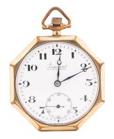 Imperial Non Magnetic Pocket Watch in an Octagonal Sided Case 14K Gold Plated