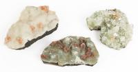 Three More Specimens of Apophyllite all Having Stilbite Clusters