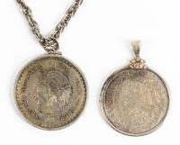 Two Utterly Striking Sterling Pendants, One with Sterling Chain