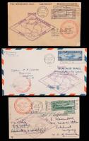 U.S. C13-15 On 3 First Flight Cover & Postcards