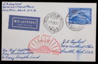 Germany Polar Flight Zeppelin Flight Card To North Pole