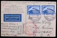 Germany South America Flight Zeppelin Advertising Card To Colorado