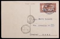 Egypt Zeppelin Postcard To Italy
