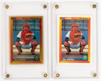 Two 1991 Prototype Baseball Cards Tested by Mitsubishi Corporation and MTB Banking with One Card Produced with One Gram