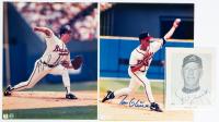 Three Signed Photos: Greg Maddux, Tom Glavin and Whitlow Wyatt