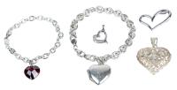 Fun Collection of Sterling Silver Heart Shaped Jewelry