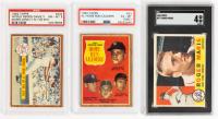 Roger Maris: 1960 Topps #377 SGC Grade 4 VG-EX, 1962 Topps #234 PSA Grade 8 NM-MT and 1962 Topps #53 PSA Grade 6 (MC)