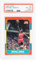 Michael Jordan: Highly Prized 1986 Fleer Sticker #57 Rookie Card PSA Grade 8 Near Mint "Qulifier Card"