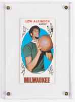 521 Lew Alcindor: Scarce 1969 Topps #25 Rookie Card, Milwaukee Bucks Ungraded but Good to Very Good Condition