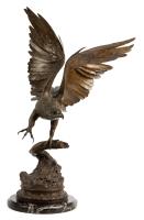 After Jules Moigniez. Eagle Bronze on Marble Base