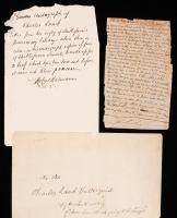Charles Lamb: English Essayist and Author Transcribes Poem by Jonathan Swift Composed in 1727 "Going To Be Hanged" (Clev