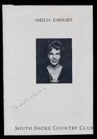 Amelia Earhart Signed Program Cover Photo as Keynote Speaker. Superb Signature, Clearly Legible, 1935.