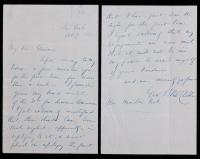 George McClellan: Commanding General of the United States Army. ALS to Governor Hamilton Fish of NY (Later Secretary of