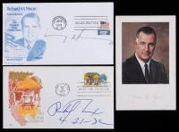 Nixon, Richard, Spiro Agnew, and Henry Kissinger, Two Signed Covers, One Signed Photo. Vietnam War Era