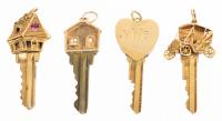 Four (4) 14K Yellow Gold House Keys