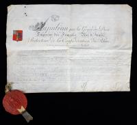 Napoleon Bonaparte: Outstanding Document Signed, "Napol", with The Great Seal Fully Intact