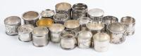 20 Vintage and Antique Sterling Silver Napkin Rings all in Wonderful Condition. First of Two Lots