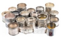 20 Vintage and Antique Sterling Silver Napkin Rings all in Wonderful Condition. Second of Two Lots