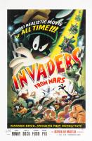 Invaders From Mars! Starring Bugs, Daffy, Elmer, Porky, Marvin, Taz and Yosemite Sam Art Poster Signed by Artist Juan Or