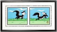 Pep&Atilde;&copy; Le Pew and Penelope "Le Pursuit" Limited Edition Paired Cels Hand Painted. COA Included