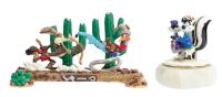 Two Limited Edition Sculptures by Ron Lee, Signed. Wiley Coyote and Roadrunner and Pep&Atilde;&copy; Le Pew