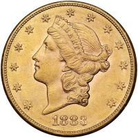 1883-S $20 Liberty PCGS AU58
