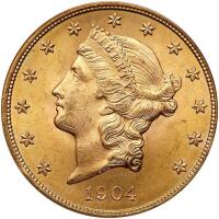 1904 $20 Liberty PCGS MS65