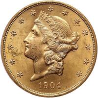 1904 $20 Liberty PCGS MS62