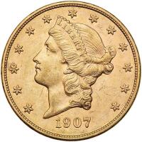 1907-D $20 Liberty PCGS AU58