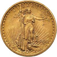 1908 $20 St. Gaudens. No Motto PCGS MS64