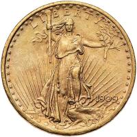 1909-S $20 St. Gaudens PCGS MS62