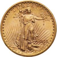 1912 $20 St. Gaudens PCGS MS62